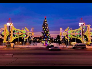 В Уфе зажгли новогоднюю иллюминацию